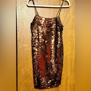 Target Brown Sequin Mini Dress